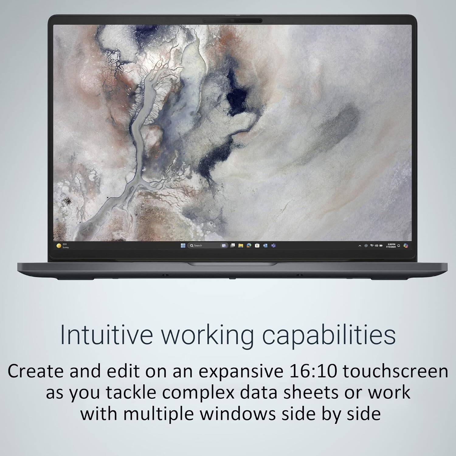 Intuitive working capabilities

Create and edit on an expansive 16:10 touchscreen as you tackle complex data sheets or work with multiple windows side by side