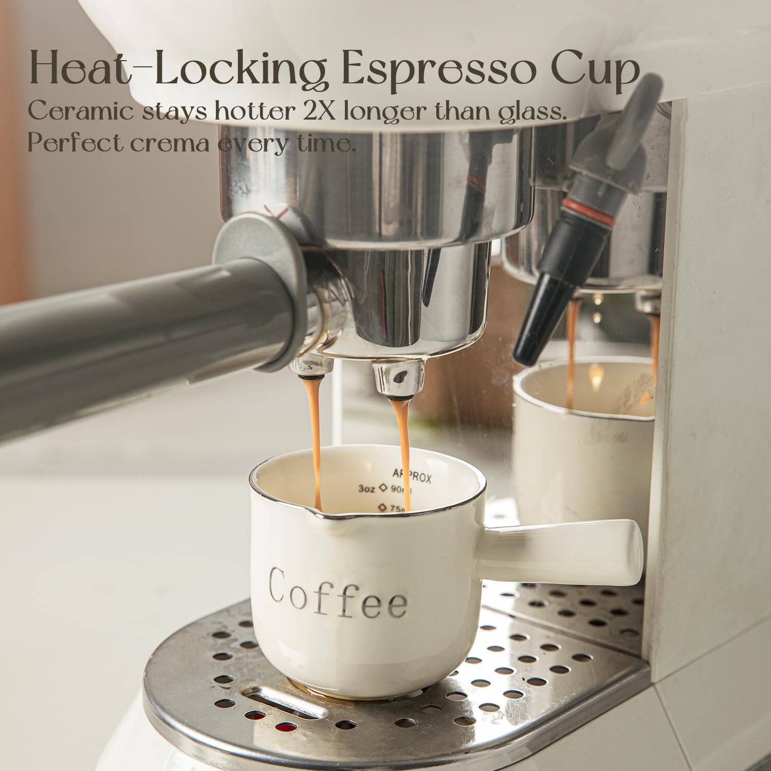 Dapper Styles Espresso Cups Ceramic Measuring Cup With Handle Shot V ...