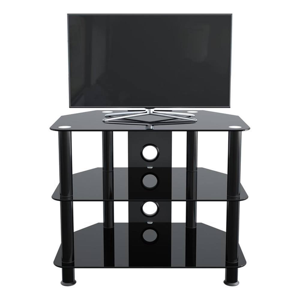 Alt View 6. AVF - Steel TV Stand with Cable Management for up to 32" TVs - Black.