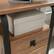 Left. Sauder - Station House Desk Etched Oak - SGS Etched Oak.