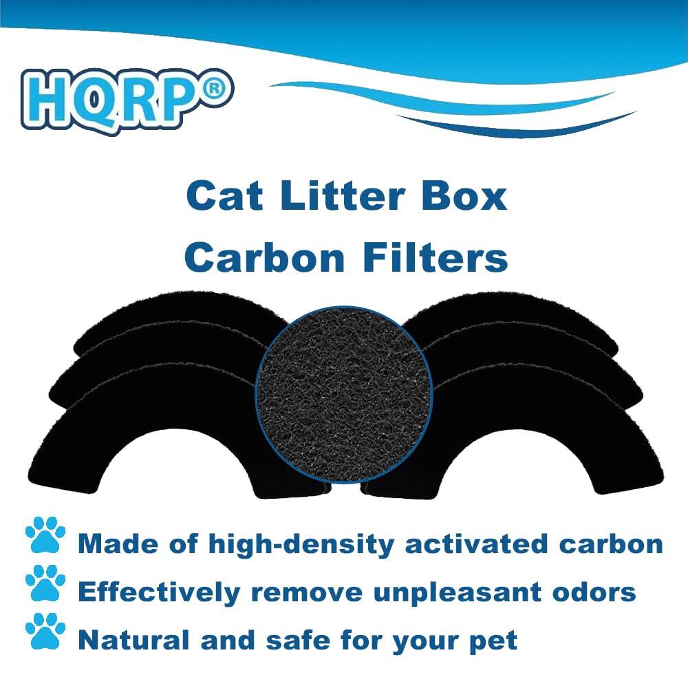 HQRP® Cat Litter Box Carbon Filters

- Made of high-density activated carbon
- Effectively remove unpleasant odors
- Natural and safe for your pet