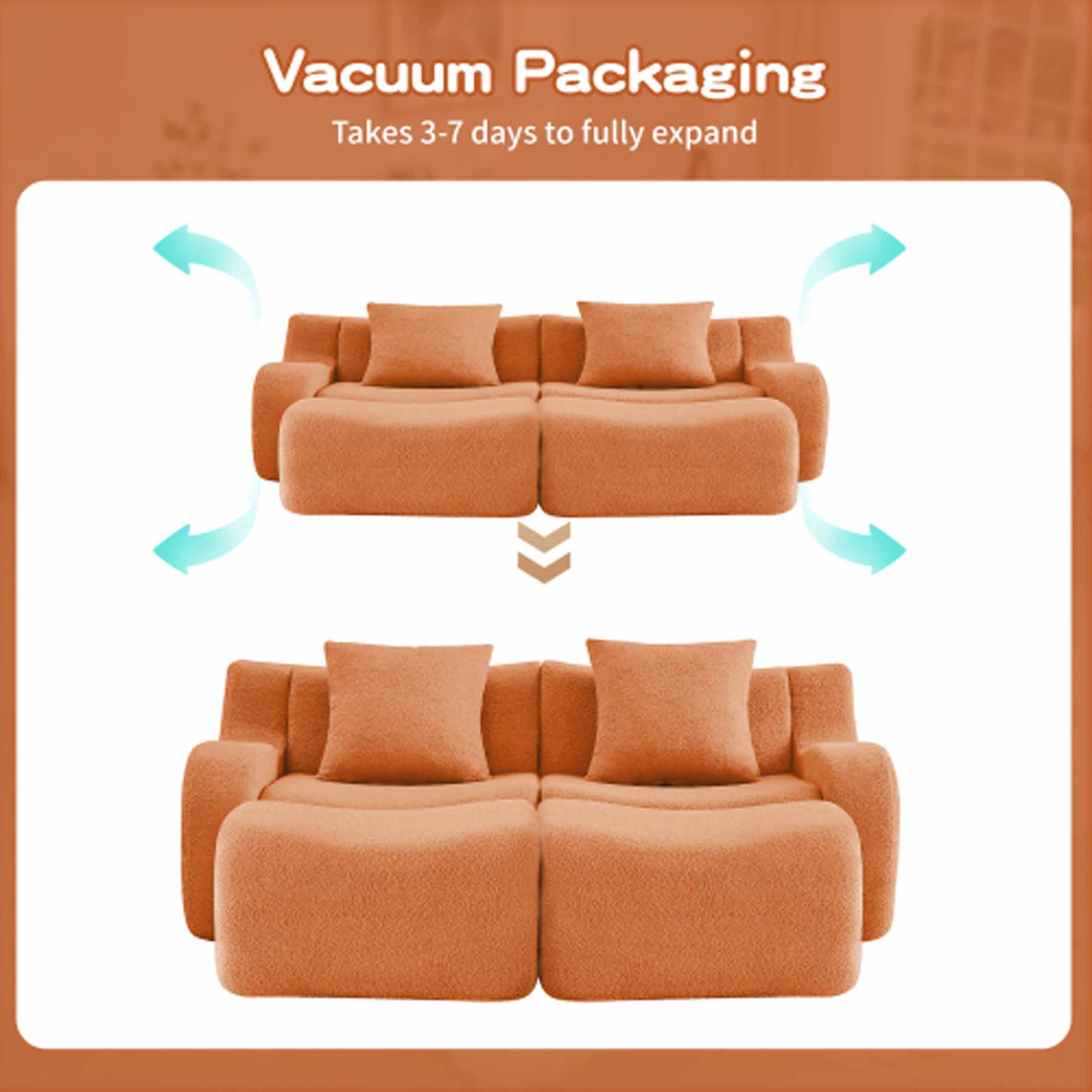 Vacuum Packaging  
Takes 3-7 days to fully expand