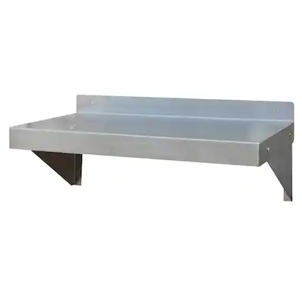 Front. Sportsman Pro-Series - 24 Inch Stainless Steel Wall Shelf - Silver.