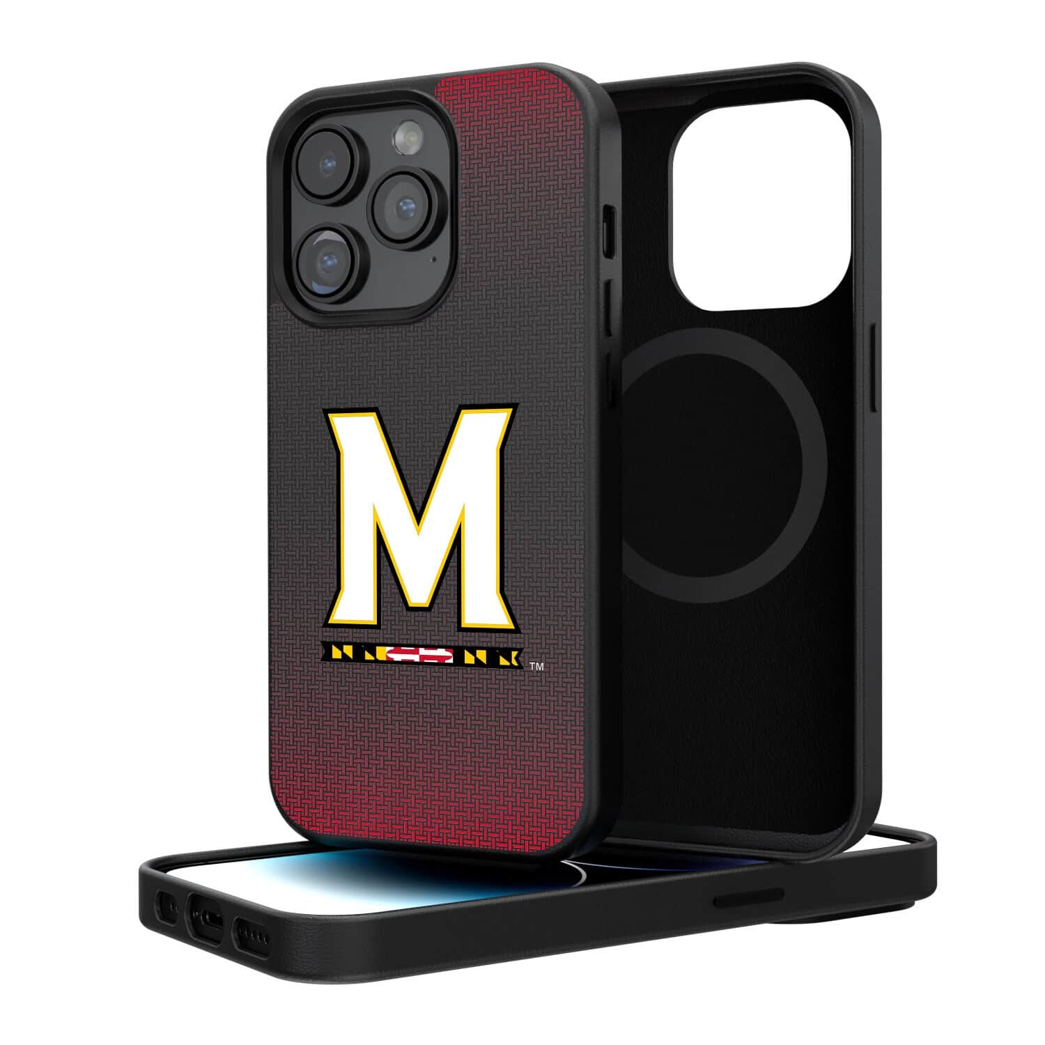 Keyscaper - NCAA - Maryland Terrapins Linen Logo iPhone Magnetic Bump Case - 15 Pro - Black price history on PriceWatchPro