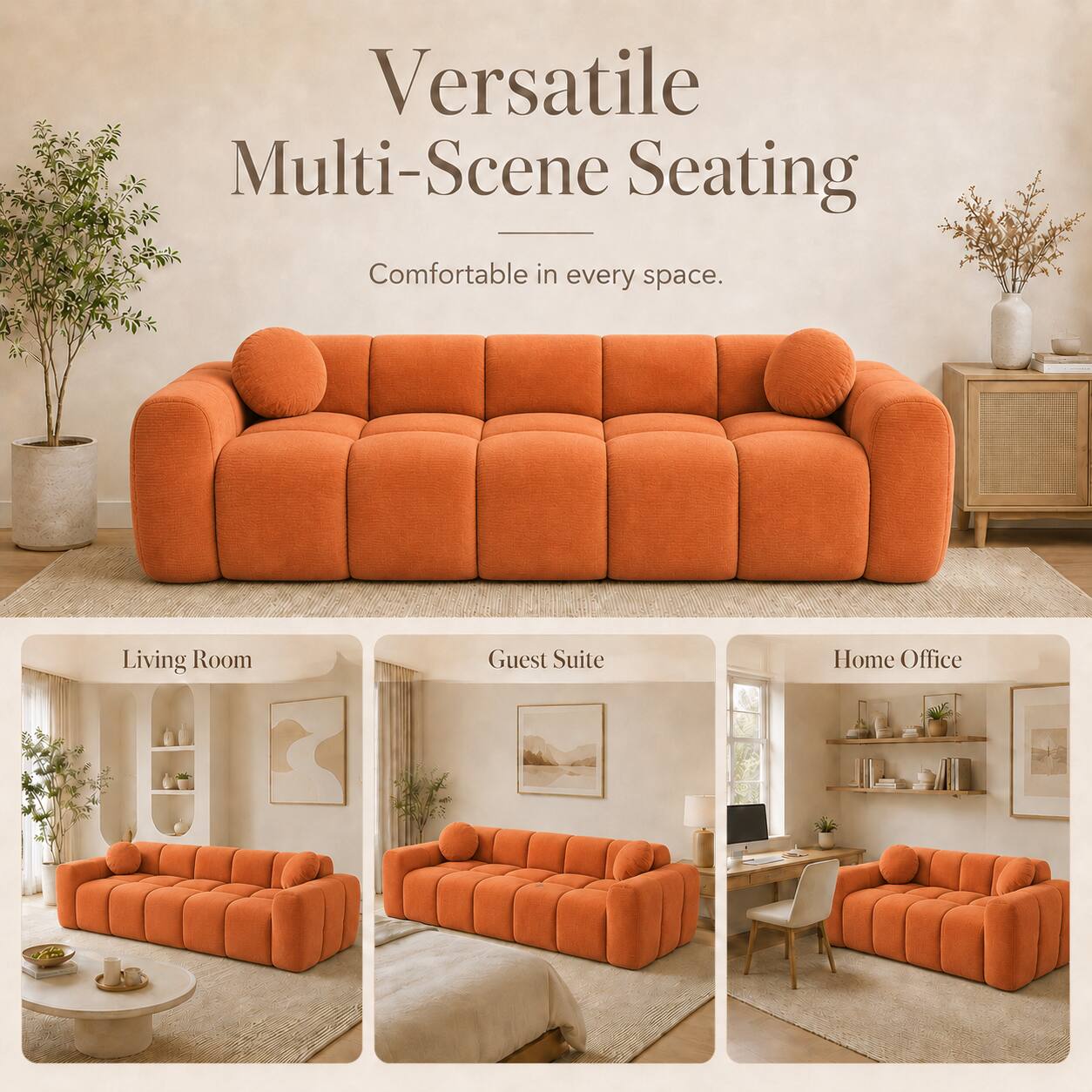 Versatile Multi-Scene Seating  
Comfortable in every space.  

Living Room  
Guest Suite  
Home Office