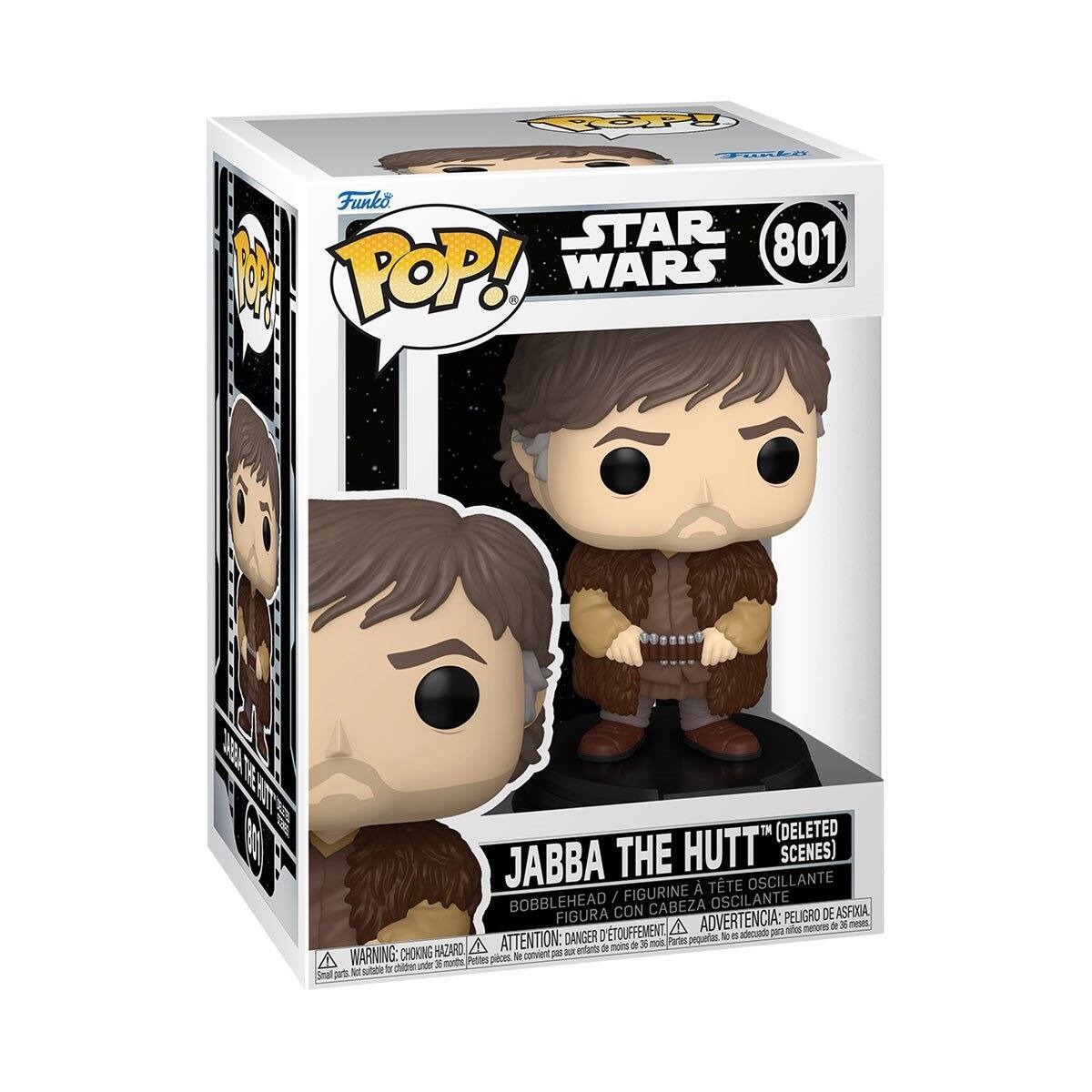 **Funko POP!**

**STAR WARS 801**

**JABBA THE HUTT™ (DELETED SCENES)**

**BOBBLEHEAD / OSCILLANTE / FIGURA CON CABEZA OSCILLANTE**

**WARNING: CHOKING HAZARD - Small parts. Not for children under 3 years.**

**ATTENTION: DANGER DE TOUFFEMENT - Petits pièces. Ne convient pas aux enfants de moins de 3 ans.**

**ADVERTENCIA: PELIGRO DE AHOGAMIENTO - Piezas pequeñas. No es adecuado para niños menores de 3 años.**