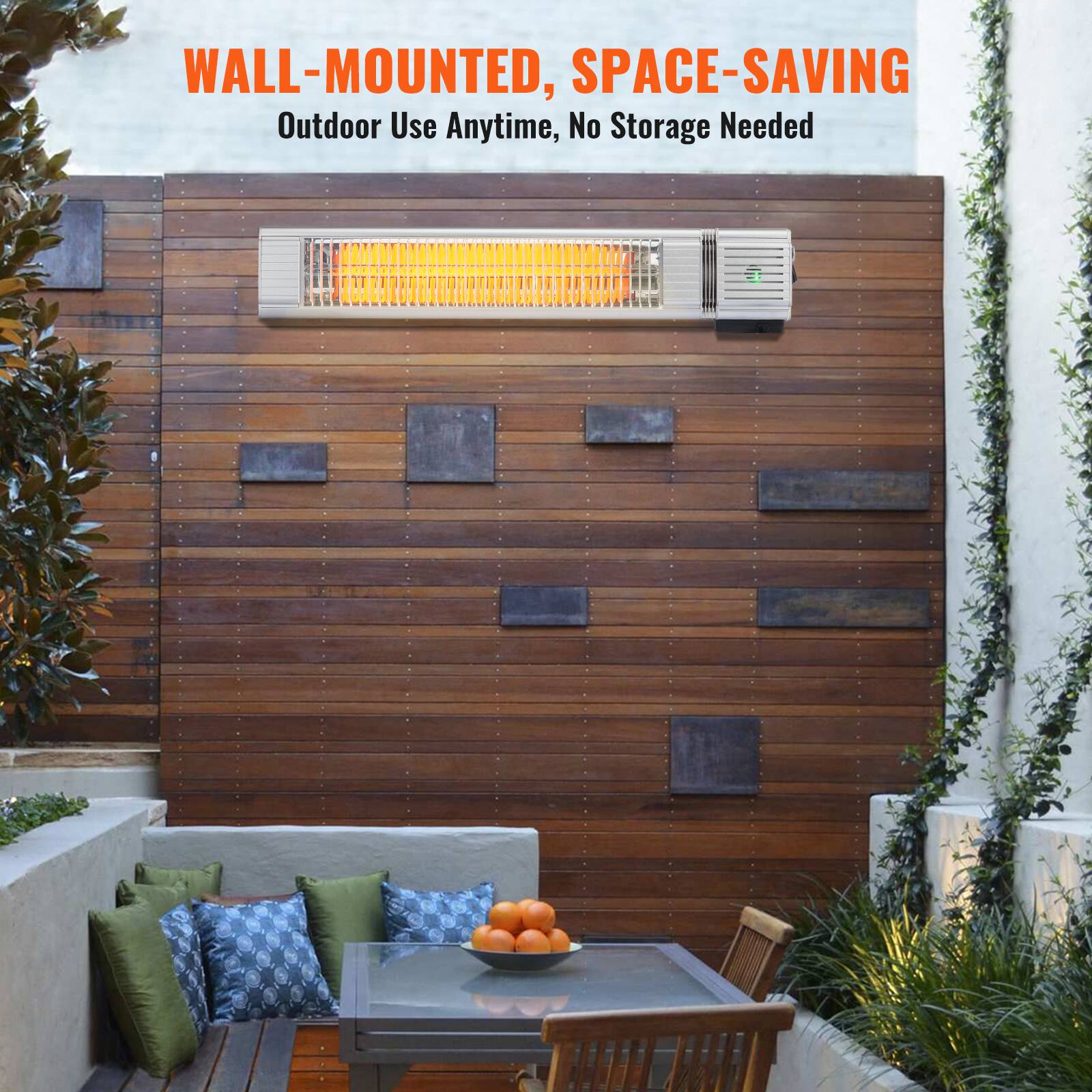WALL-MOUNTED, SPACE-SAVING  
Outdoor Use Anytime, No Storage Needed