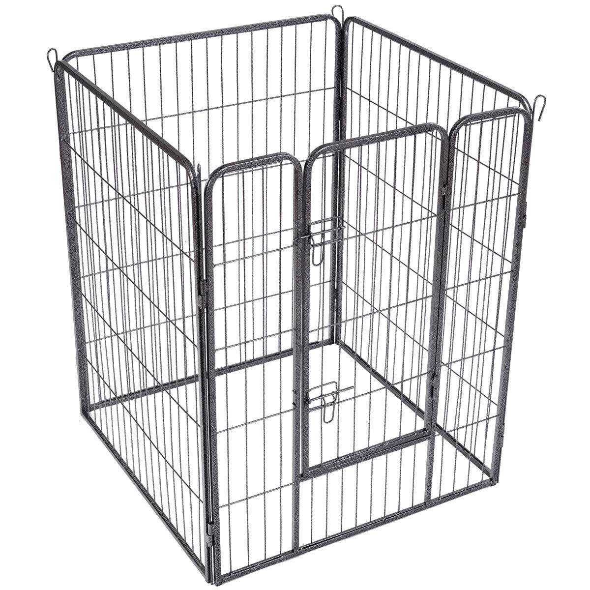 Alt View 4. Gymax - Gymax 40'' 8 Metal Panel Heavy Duty Pet Playpen Dog Exercise Pen Cat Fence Safety Gate.