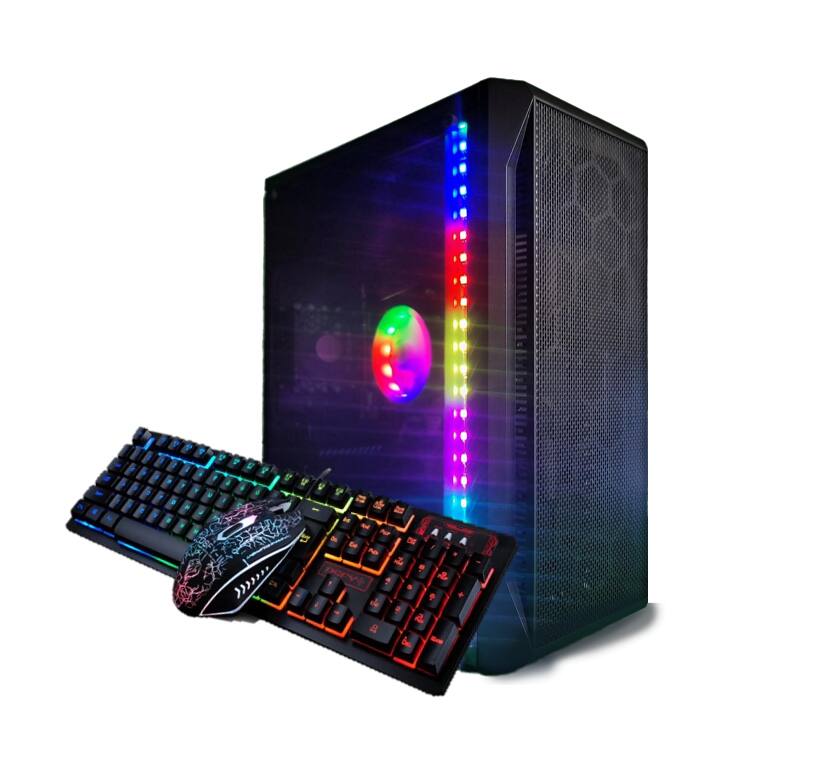 Angle. Odyssey Computers - Essentials V2 Gaming Desktop, Intel Core i5 upto 4.1GHz - 16GB RAM - 1TB NVMe SSD - NVIDIA GeForce GTX 1660S WiFi  W11P - Black.