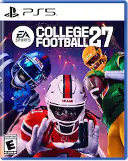 PS5 EA COLLEGE 27 SPORTS FOOTBALL
BREGON REBS
MIAMI G.A.B. B S C. A. O.S
EVERYONE E ESRB