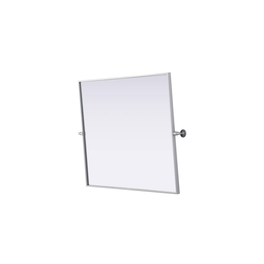 Back. Elegant Kitchen and Bath - Amoura 30X36 Pivot Mirror In Silver - Silver.