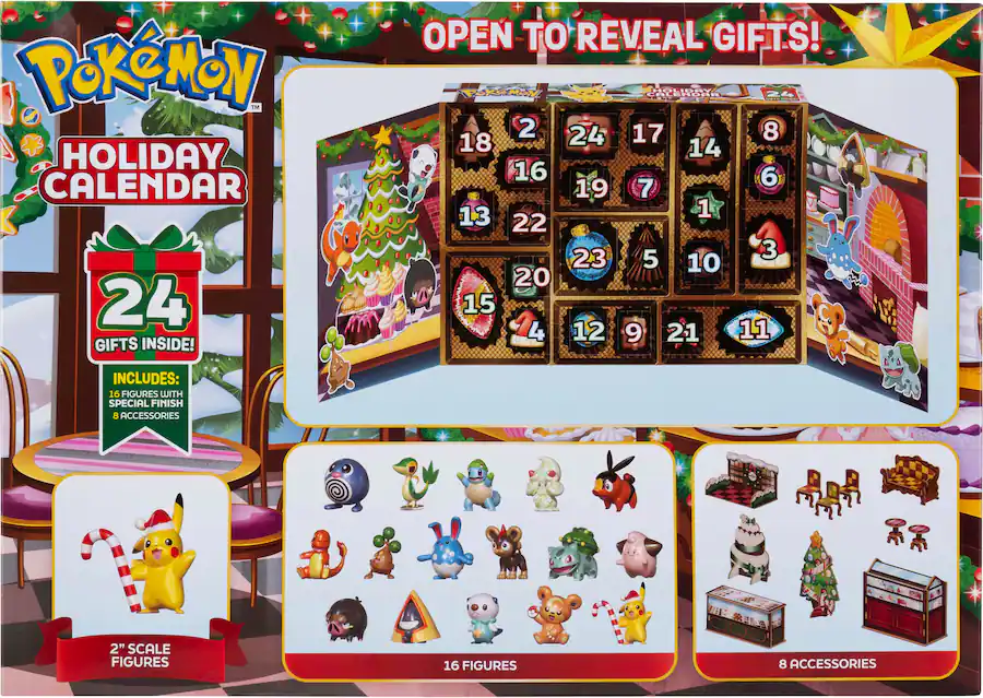 JAZWARES Pokémon Advent Calendar Battle Figures Holiday 2023*Version DE/FR/EN JAZWARES Pokémon Advent Calendar Battle Figures Holiday 2023*Version DE/FR/EN