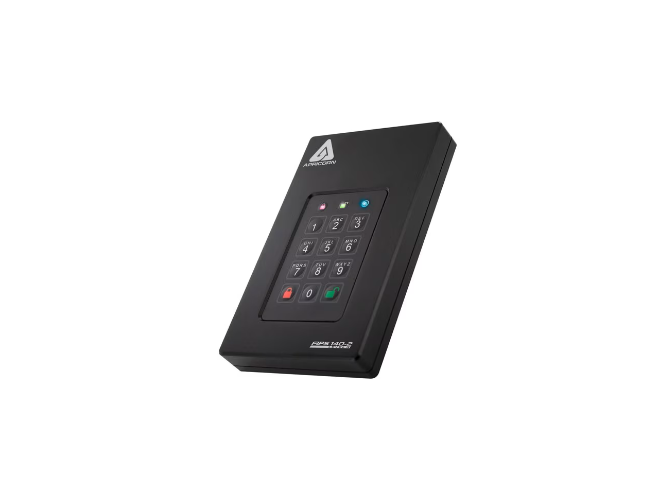 APRICORN  
1 ABC 2 DEF 3 GHI 4 JKL 5 MNO 6 PORS 7 TUV 8 WXYZ  
F 2 9 O FIFS  
APS 140-2