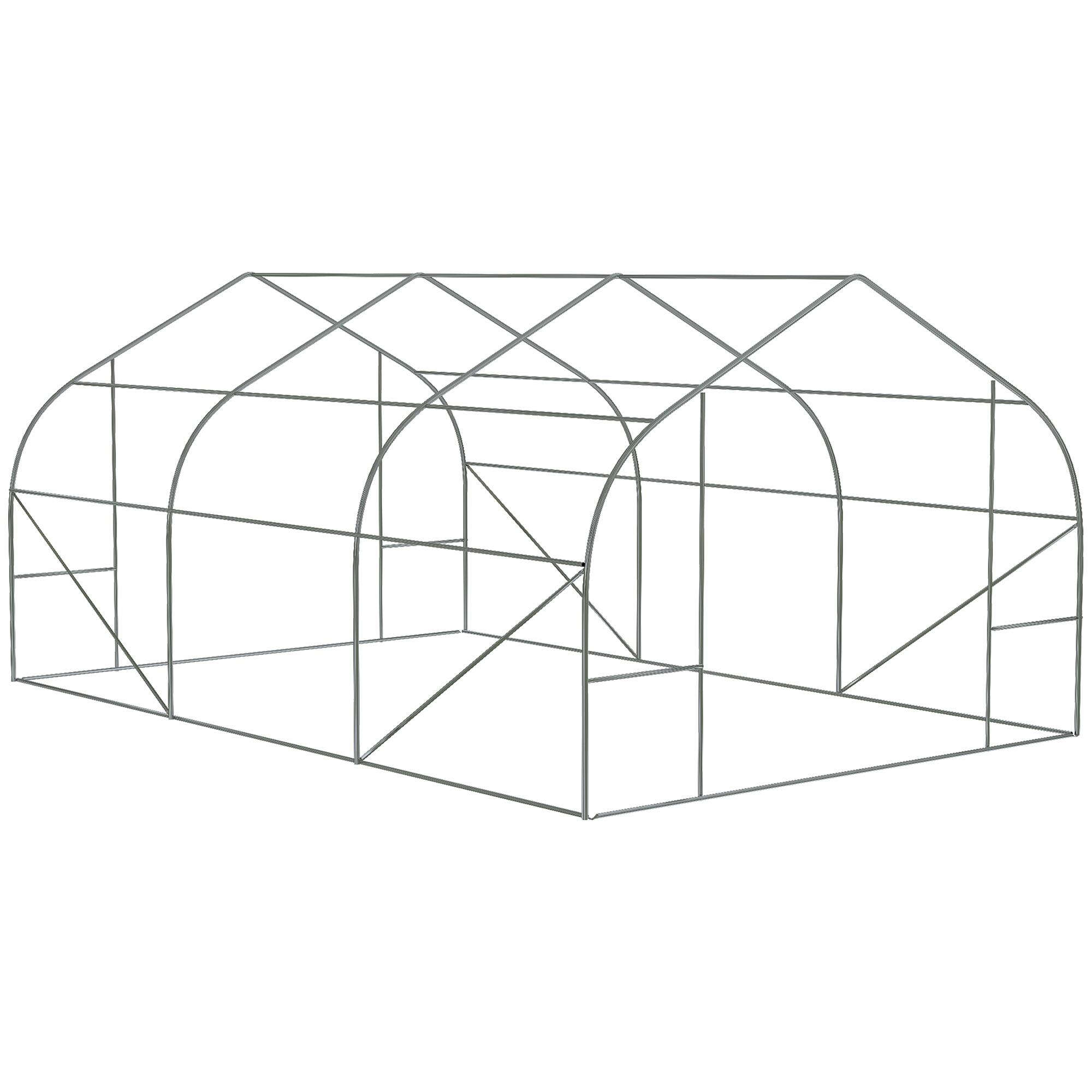 Alt View 8. Outsunny - 11.5' x 10' x 6.5' Outdoor Portable Walk-In Tunnel Greenhouse with Windows-Deep - Green.