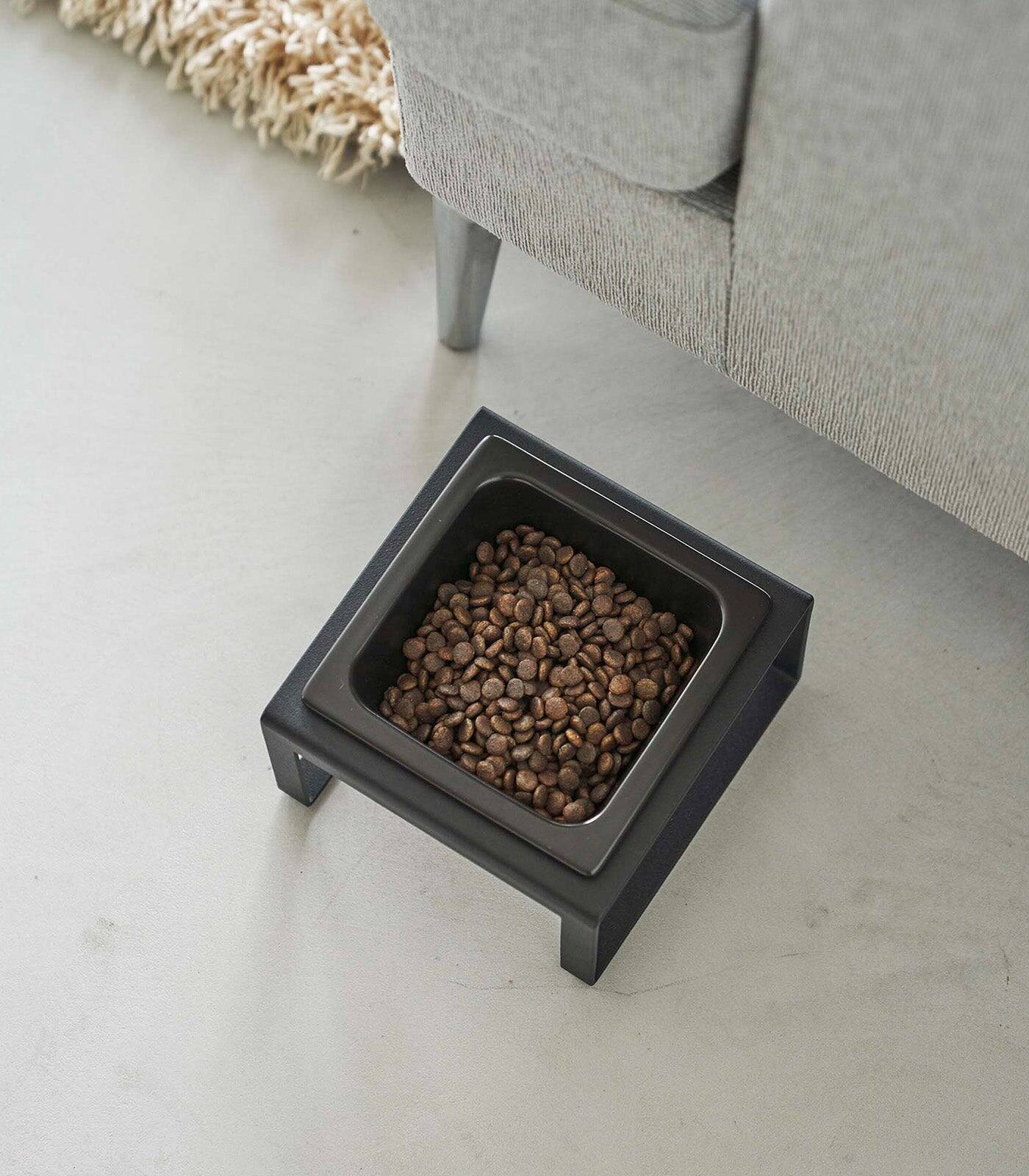 Alt View 1. Yamazaki Home - Single Pet Food Bowl - Steel + Ceramic - White.