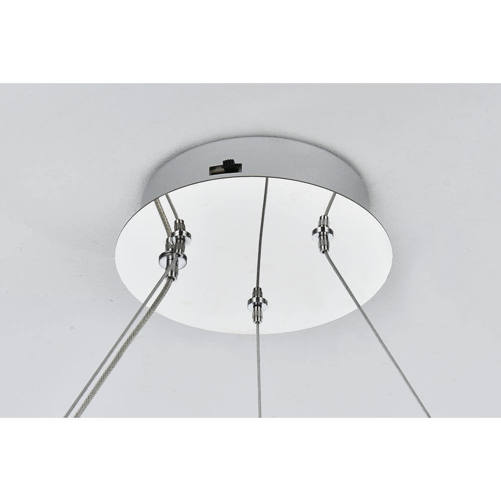 Alt View 6. Elegant Lighting - Bowen 18 inch Adjustable LED Chandelier in Chrome - Chrome.