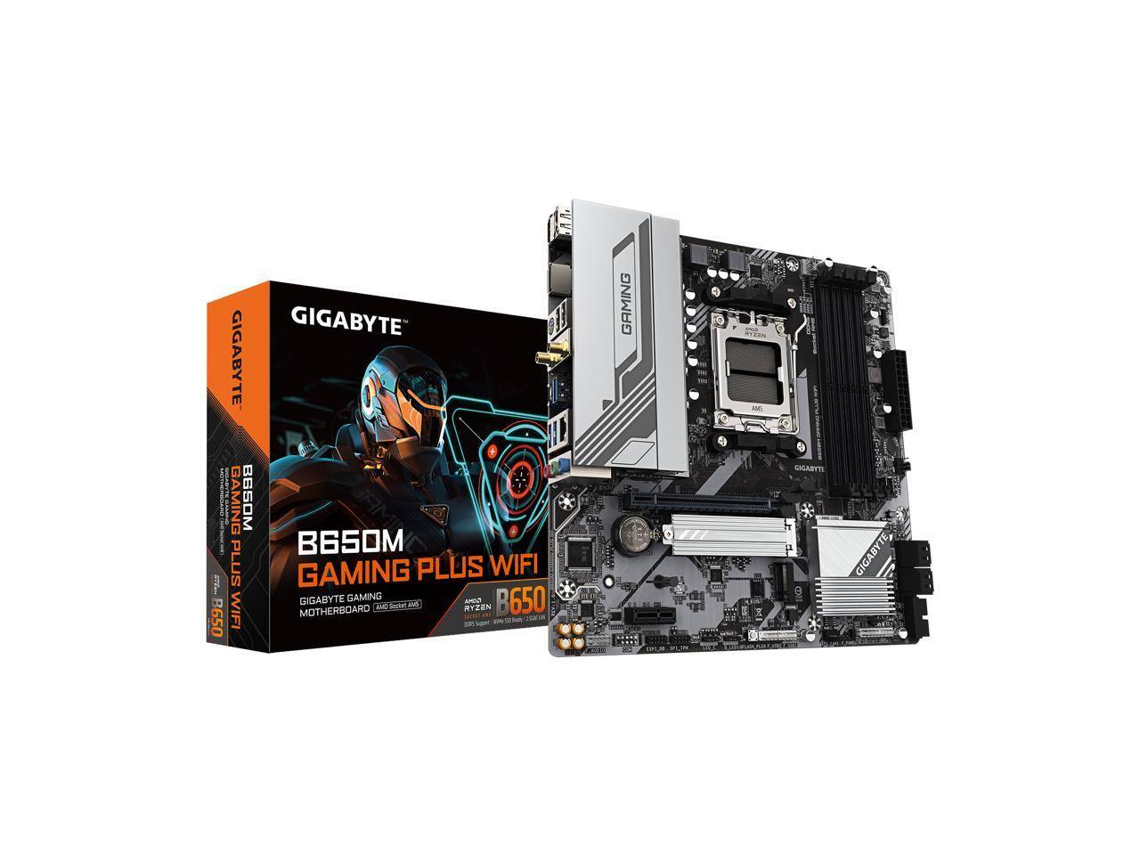 GIGABYTE  
B650M GAMING PLUS WIFI  
GIGABYTE GAMING MOTHERBOARD  
AMD SOCKET AM5  
RYZEN 5000 SERIES - 3000 SERIES - 2000 SERIES