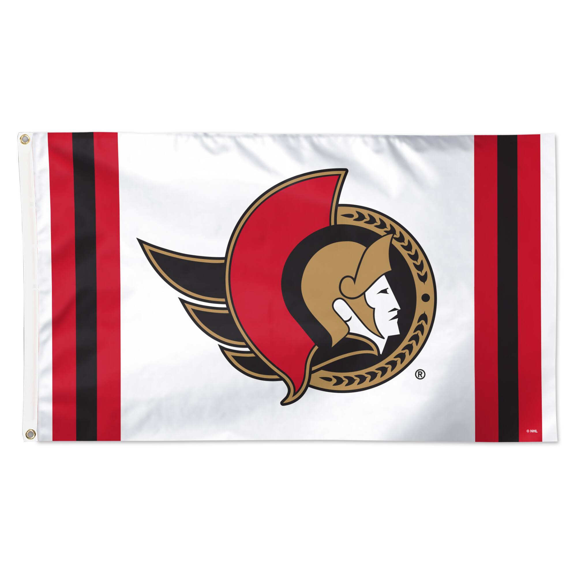 WinCraft - Ottawa Senators 3' x 5' Vertical Stripe Deluxe Single-Sided Flag - White
