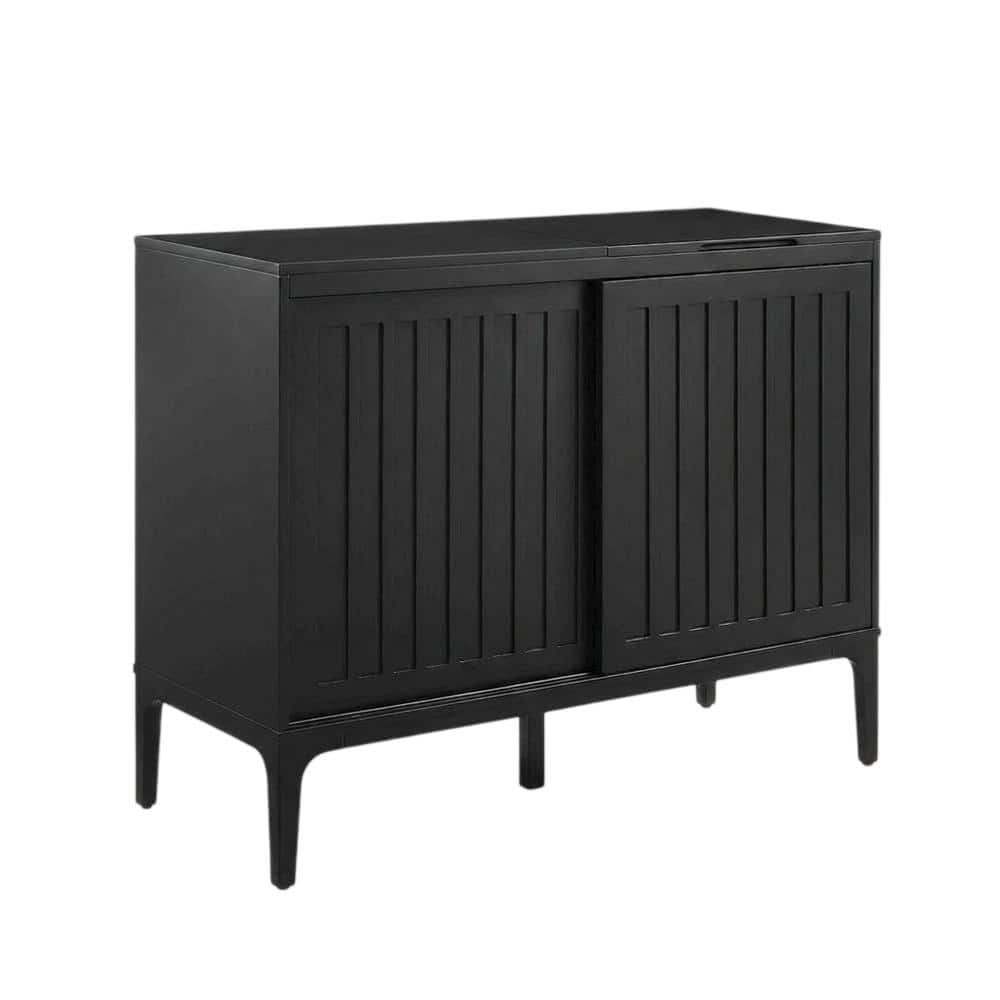 FurniFact - Large record player cabinet with vinyl storage in modern design - Matte Black price history on PriceWatchPro