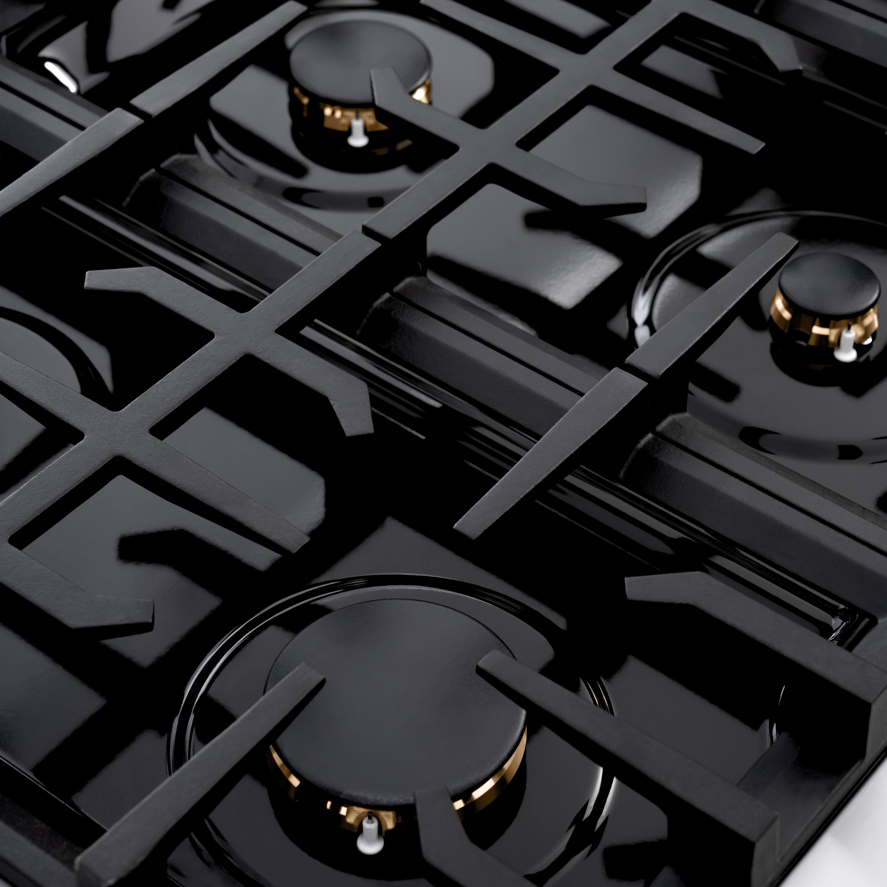 Alt View 12. ZLINE - 36" Classic Gas Range with Convection Oven with 6 Brass Burners (CGR-BR-36) - Stainless Steel.