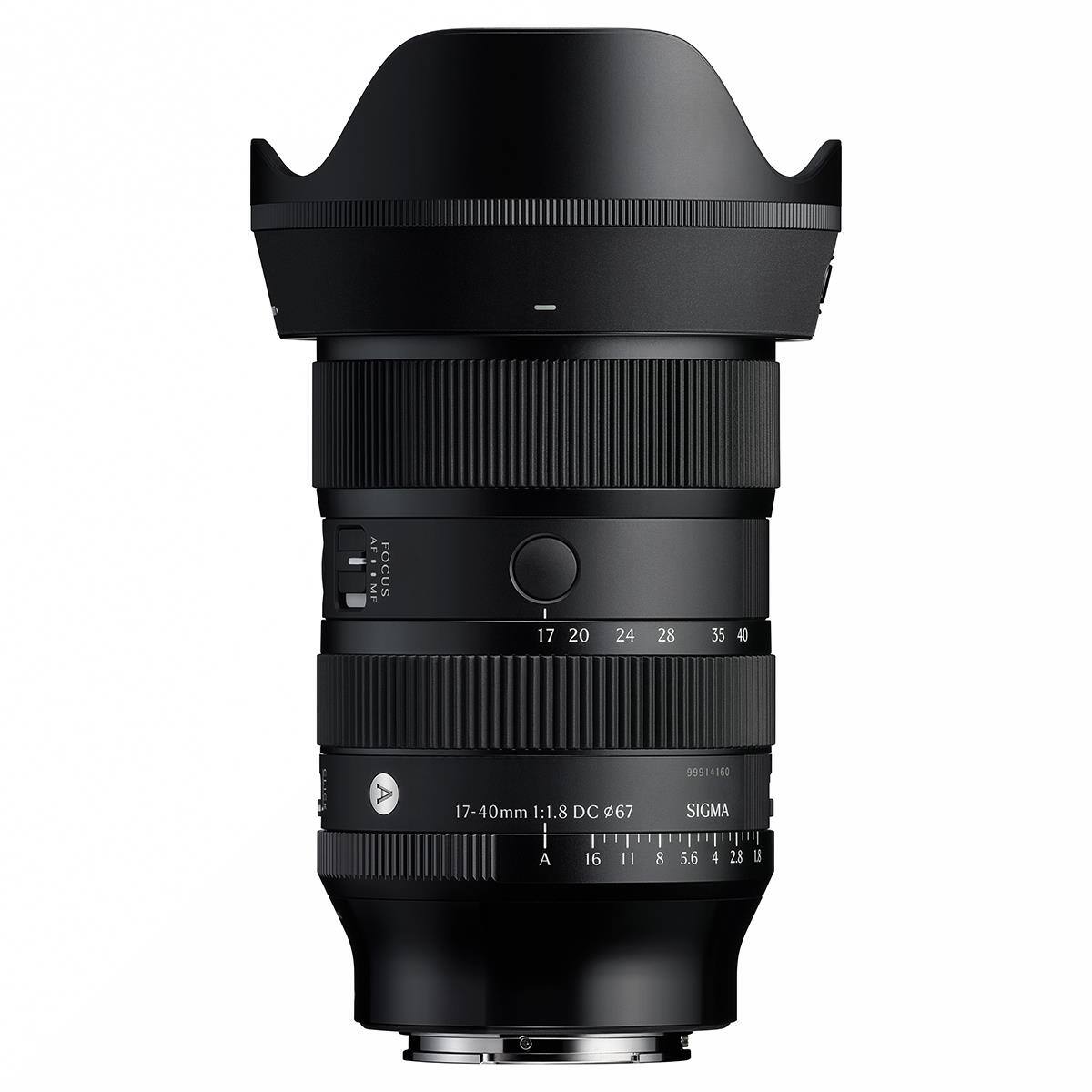 AP MF  
FOCUS  
17 20  
24  
28  
35  
40  
99914160  
17-40mm 1:1.8 DC 67  
SIGMA  
A  
16  
11  
8  
5.6  
4  
28