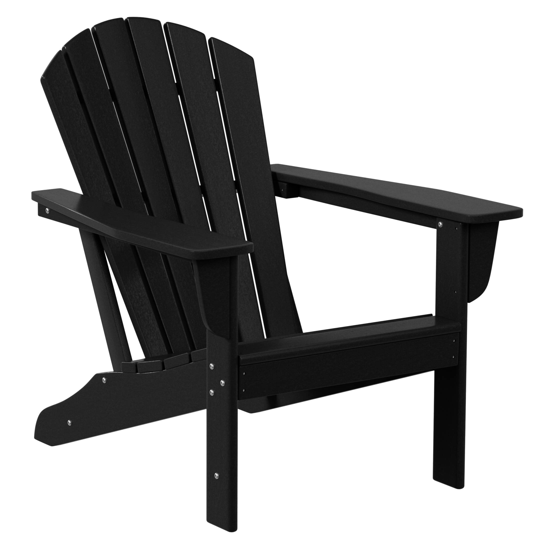 Left. WestinTrends - WestinTrends Dylan Outdoor Adirondack Chair (Set of 2) - Black.