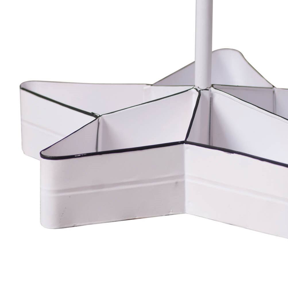 Alt View 1. Irvins Country Tinware - Irvin's Country Tinware Star Table Top Organizer in White - White.