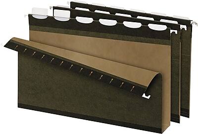 Alt View 2. Pendaflex - Ready-Tab Reinforced Recycled Hanging File Folder, 2" Expansion, 5-Tab Tab, Legal Size, 20/Box - Green.