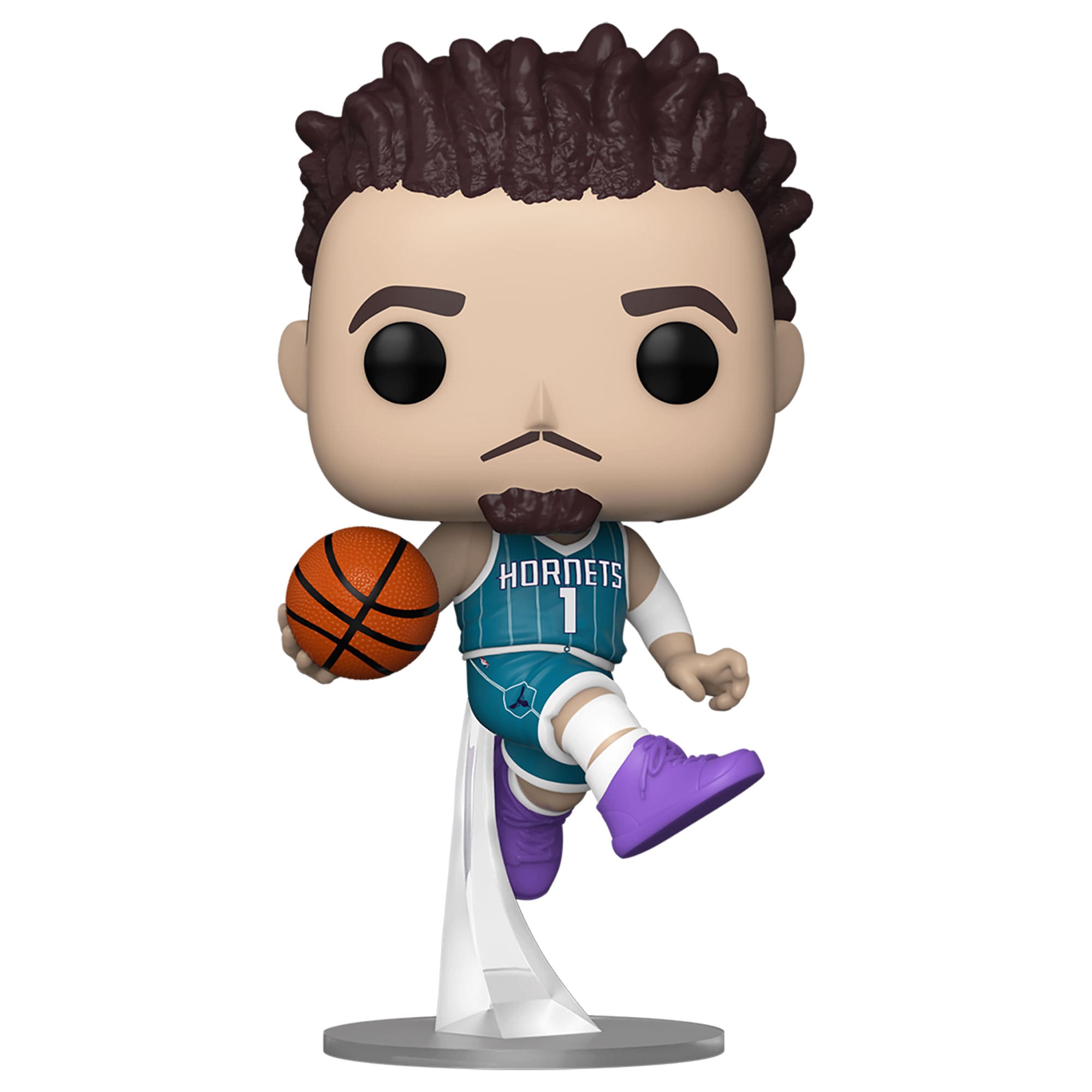 Alt View 2. Funko - LaMelo Ball Charlotte Hornets Exclusive Classic Funko Pop! Vinyl Figure - Blue.