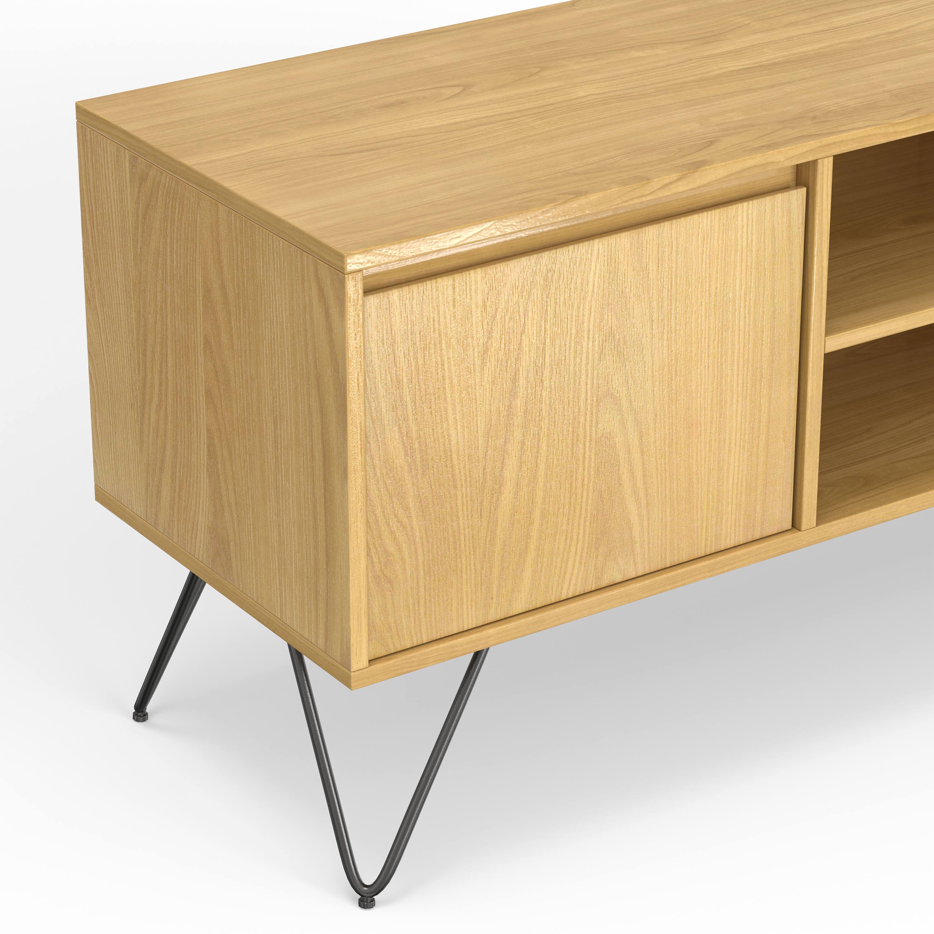 Alt View 35. Simpli Home - Hunter TV Media Stand - Oak Veneer.