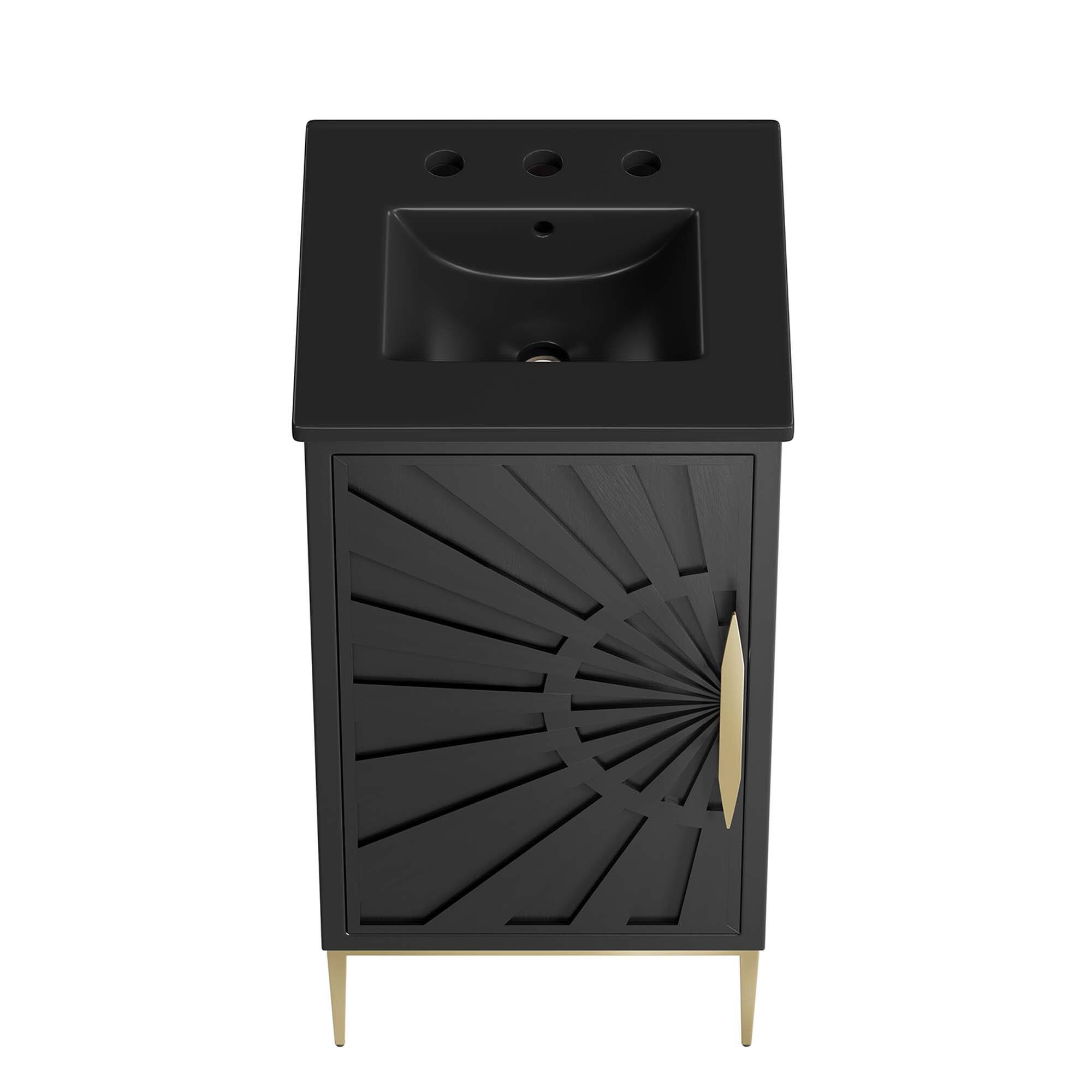 Alt View 6. Modway - Awaken Bathroom Vanity Basin Included by Modway - Black Black.