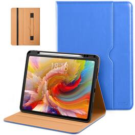 DTTO - Case for iPad Pro 13 Inch M5/M4,Premium Leather Business Folio Stand Cover with Pencil Holder, Auto Wake/Sleep - Royal Blue