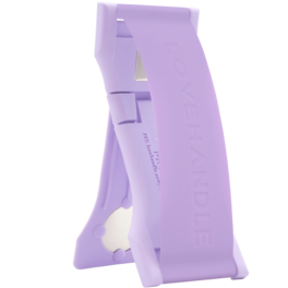 LoveHandle - PRO Adhesive Phone Grip & Kickstand with Swappable Strap for Cell Phones - Lavender