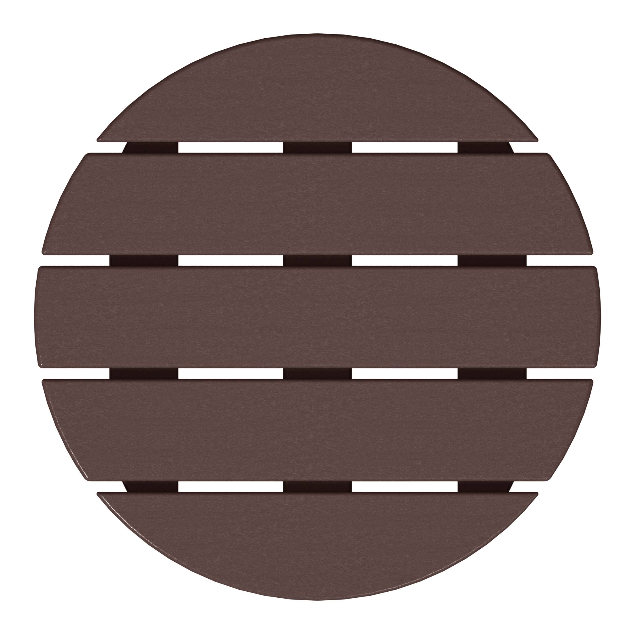 Alt View 2. WestinTrends - WestinTrends Dylan Adirondack Round Outdoor Side Table - Dark Brown.