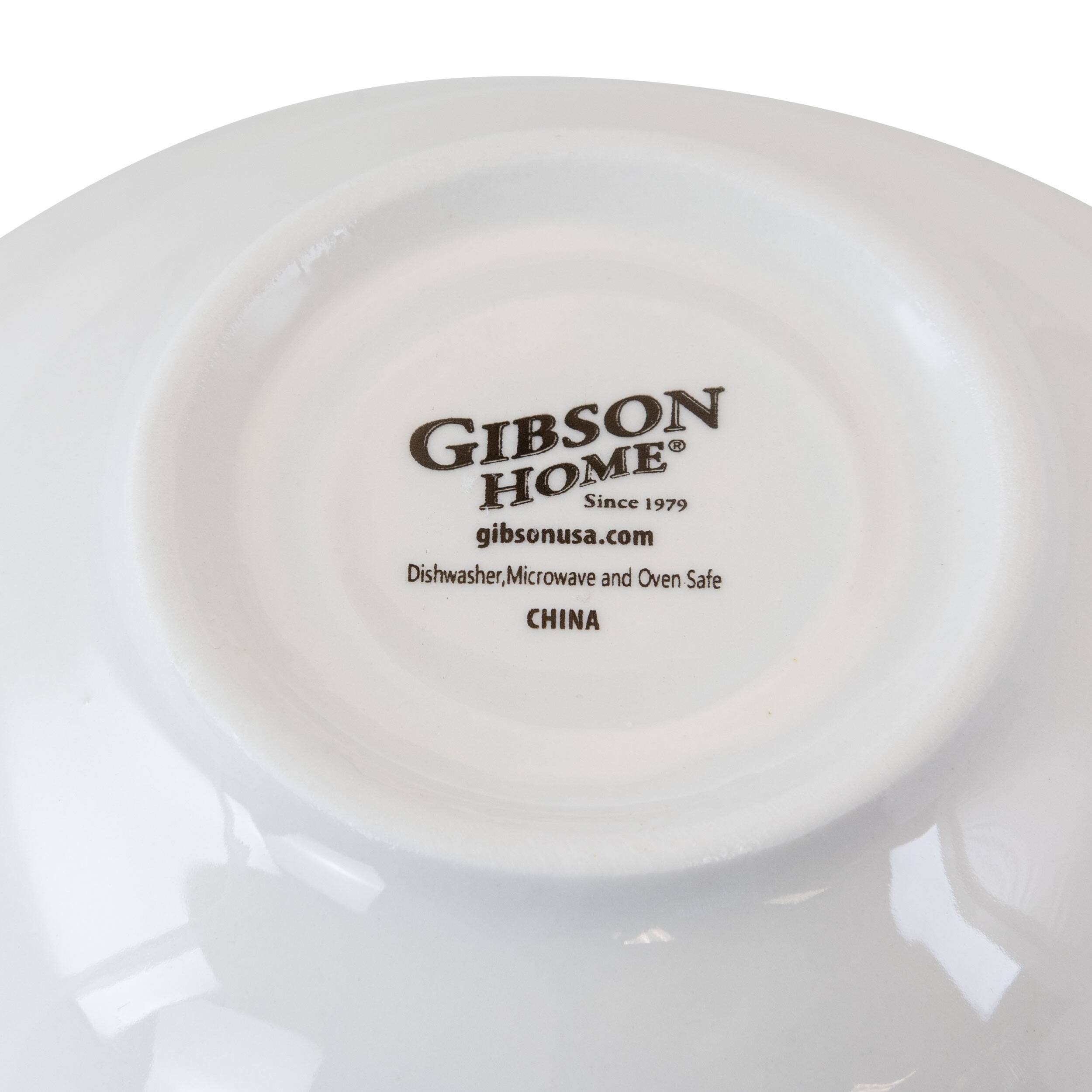 GIBSON HOME Since 1979 gibsonusa.com Dishwasher, Microwave and Oven Safe CHINA