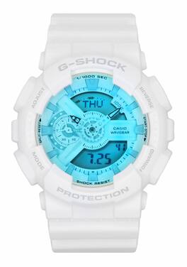 Casio - G-Shock Analog Digital White Resin Strap Dial Quartz GA-110TL-7A 200M Men's Watch - Multicolor