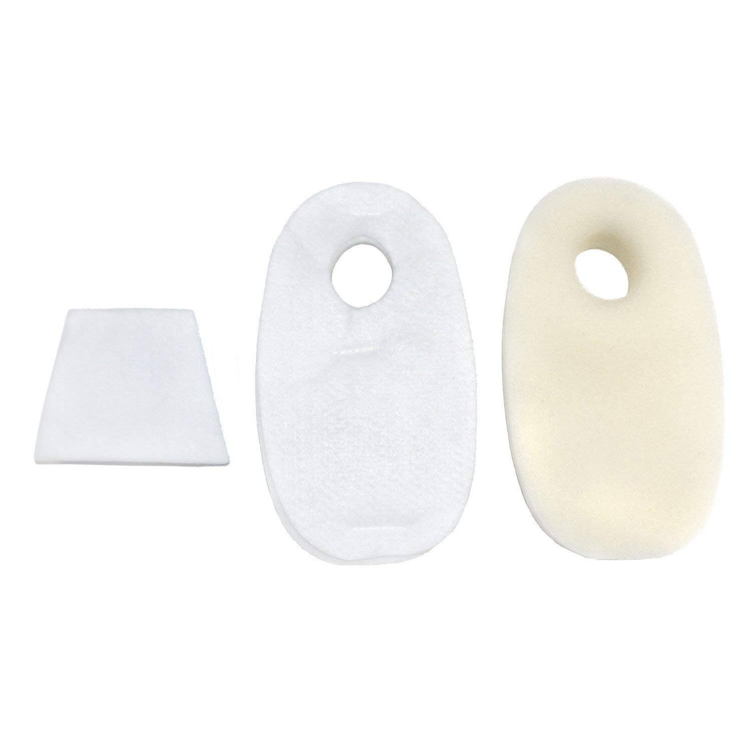 Left. HQRP - 2-Pack Vacuum Filter Kit for Shark Rocket DeluxePro HV319-HV324, HV320 Series, UV422, ZS350, Pre Motor and Post Motor.