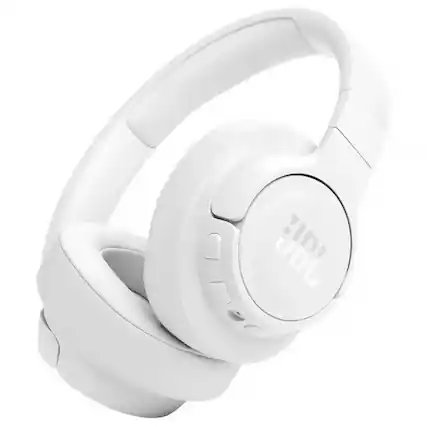 Front. JBL - JBL - Tune 770NC Adaptive Noise Cancelling Wireless Over-Ear Headphone - White - White.