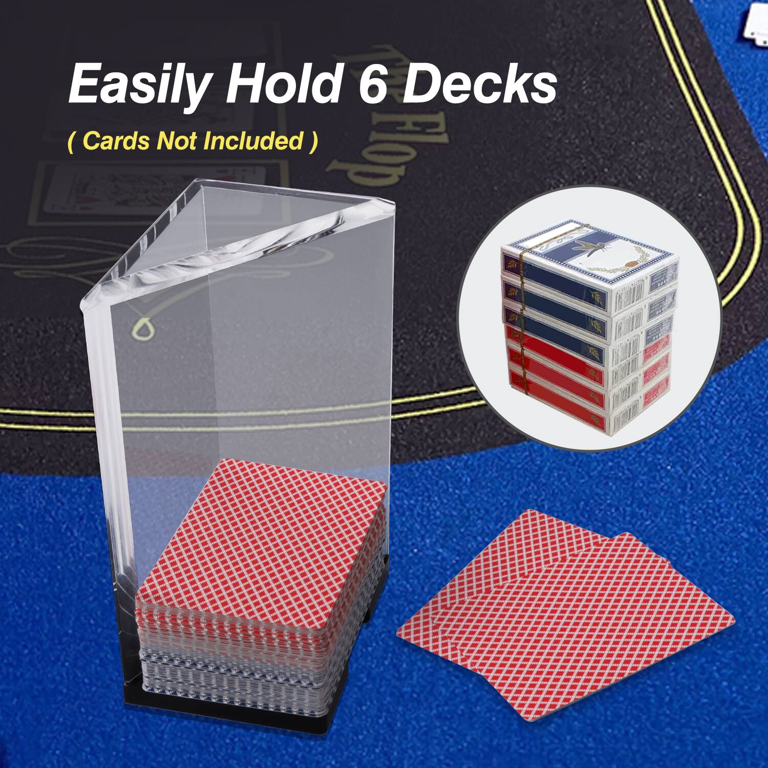 Easily Hold 6 Decks (Cards Not Included)