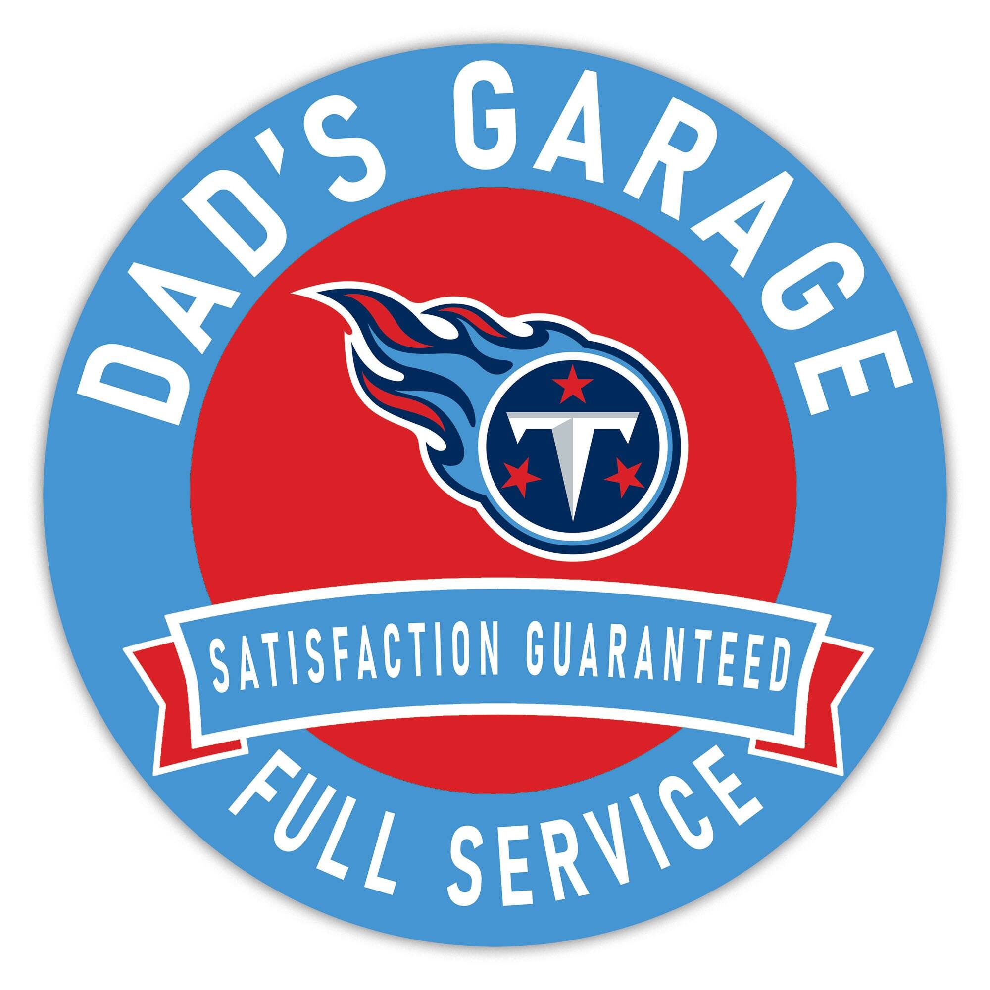 Tennessee Titans 16" Dad's Garage Wood Sign