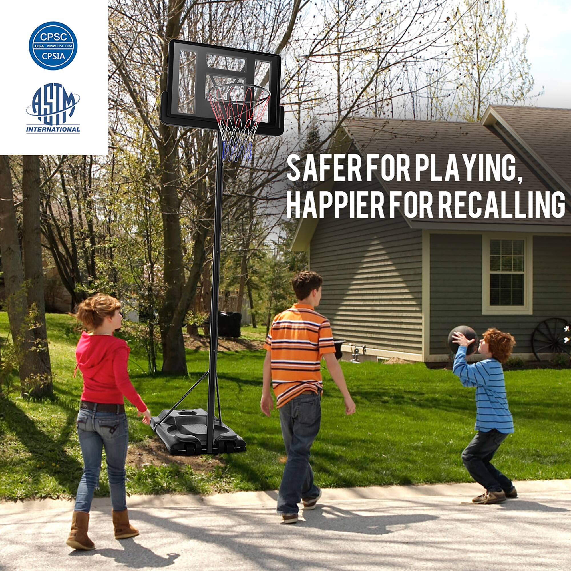 CPSC  
CPSIA  
ASTM INTERNATIONAL  

SAFER FOR PLAYING,  
HAPPIER FOR RECALLING
