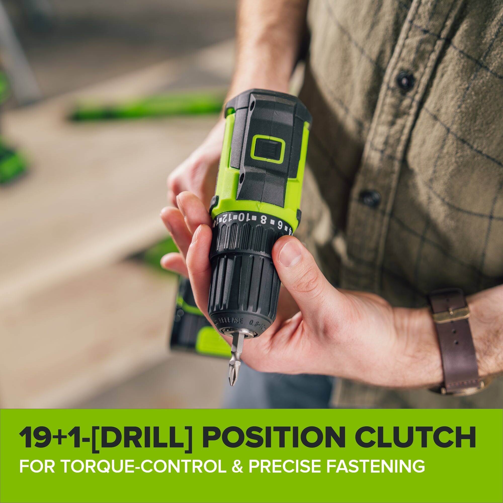 19 12 1 8 8 8 9 1

HIEASE 1-8.0 T

19+1-[DRILL] POSITION CLUTCH FOR TORQUE-CONTROL & PRECISE FASTENING