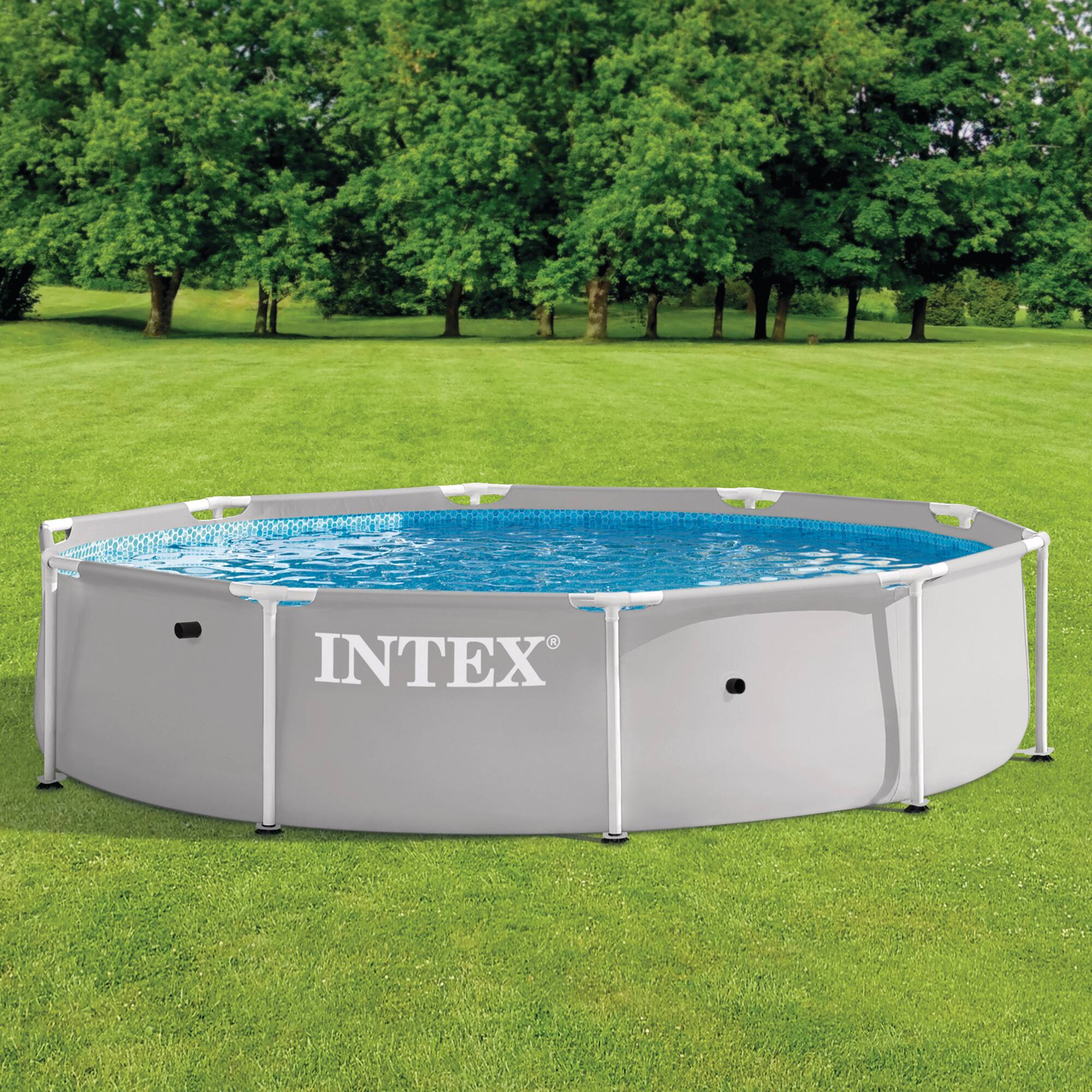 Alt View 1. Intex - Prism Frame Premium Pool Set - 10' x 30" - Gray.
