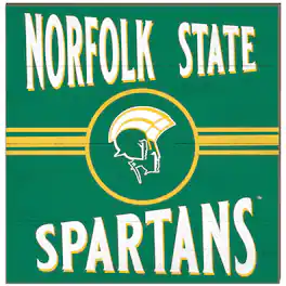 Jardine - Norfolk State Spartans 10" x 10" Retro Team Sign - Green