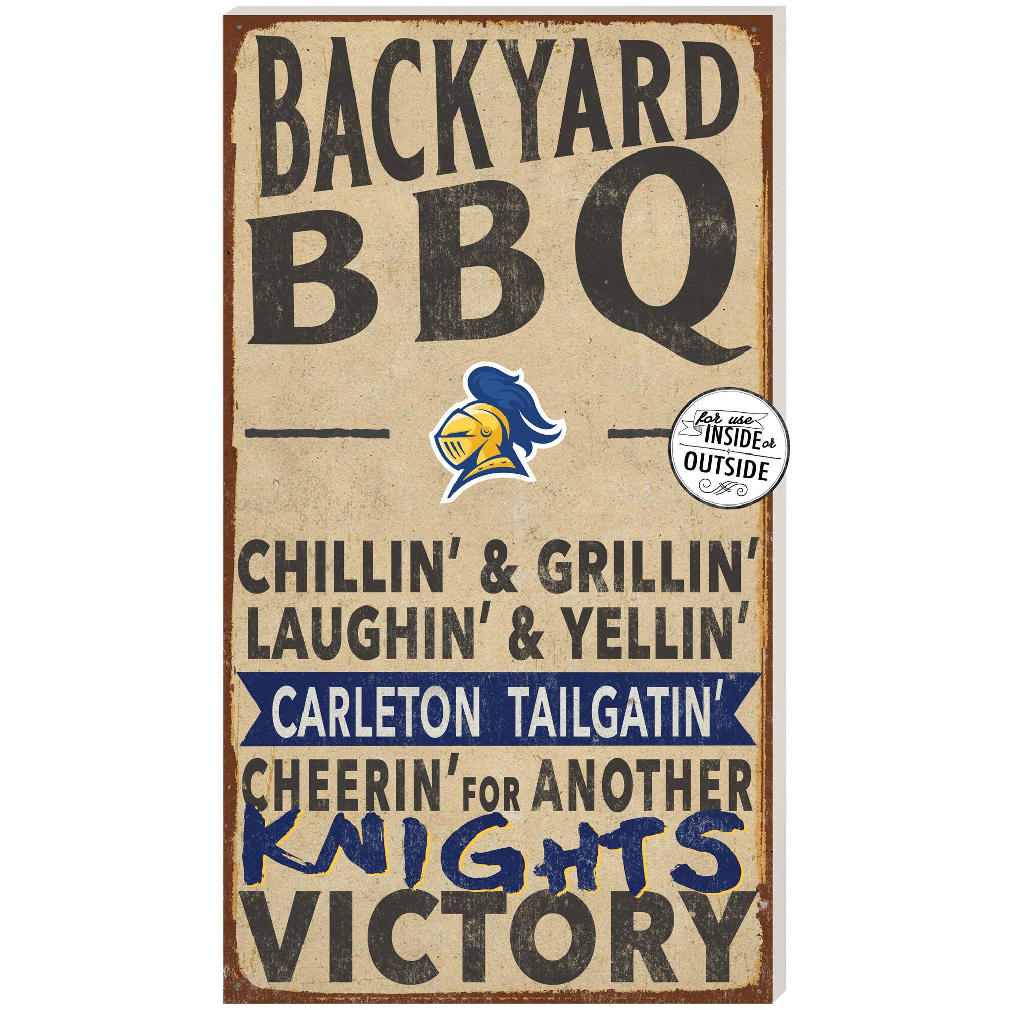 Carleton Knights 11'' x 20'' Indoor/Outdoor BBQ Sign