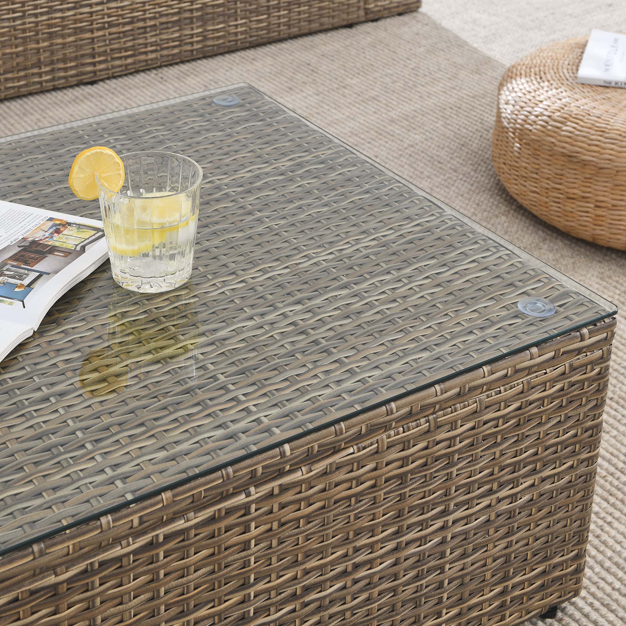 Alt View 1. Modway - Convene Outdoor Patio Coffee Table by Modway - Brown.