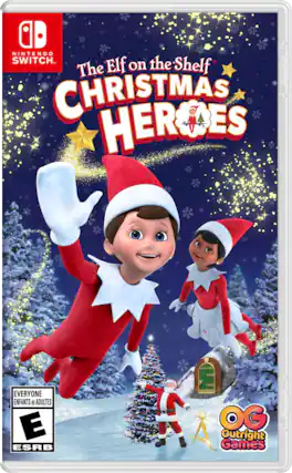 NINTENDO SWITCH, The Elf on the Shelf, CHRISTMAS HEROES, EVERYONE ENFANTS et ADULTES, E ESRB, OG Outright Games, TM - E (Everyone)