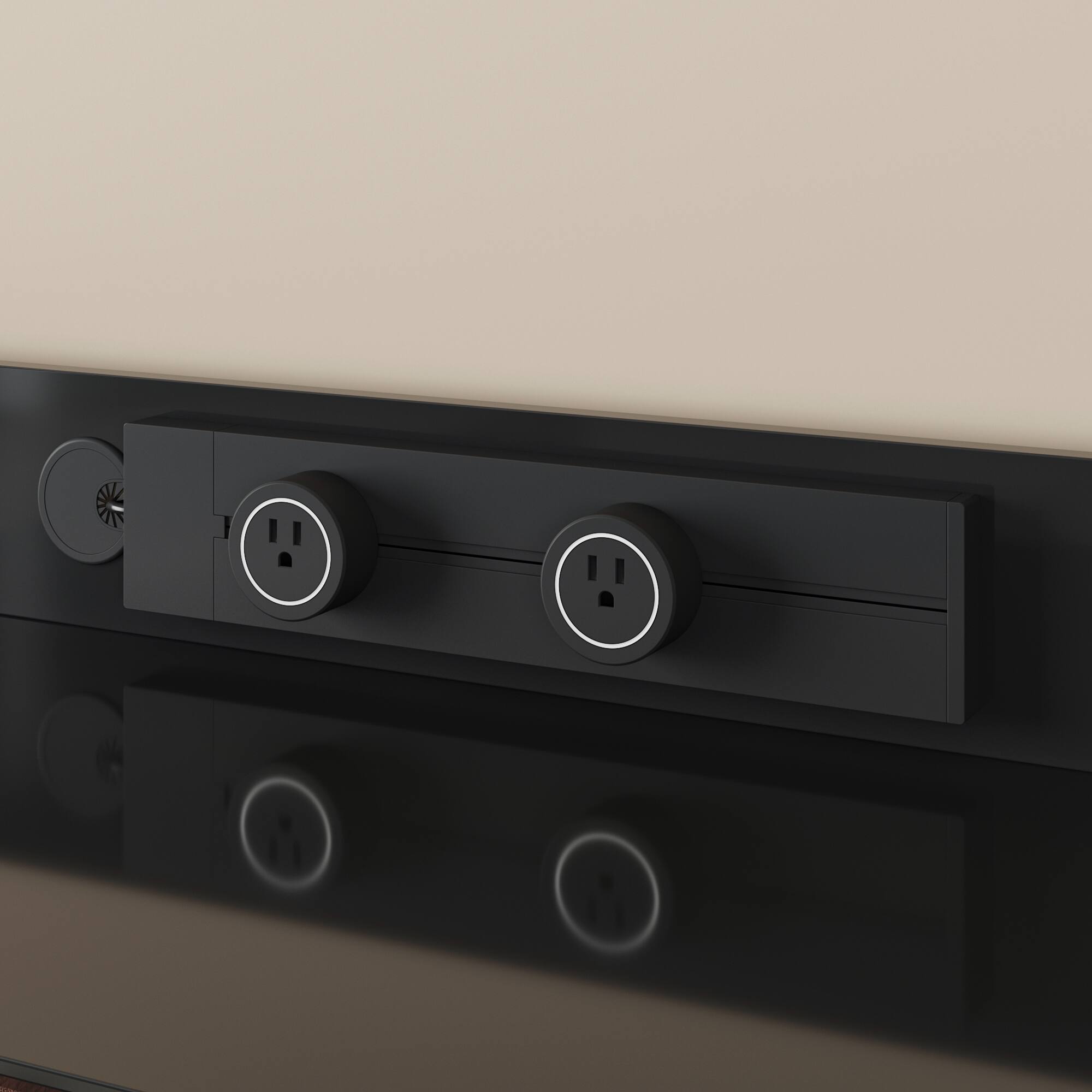 Alt View 4. Famapy - TV Stand with Power Outlets and Cable Management, 65" Entertainment Center with Storage Drawers and Walnut Finish - Brown.