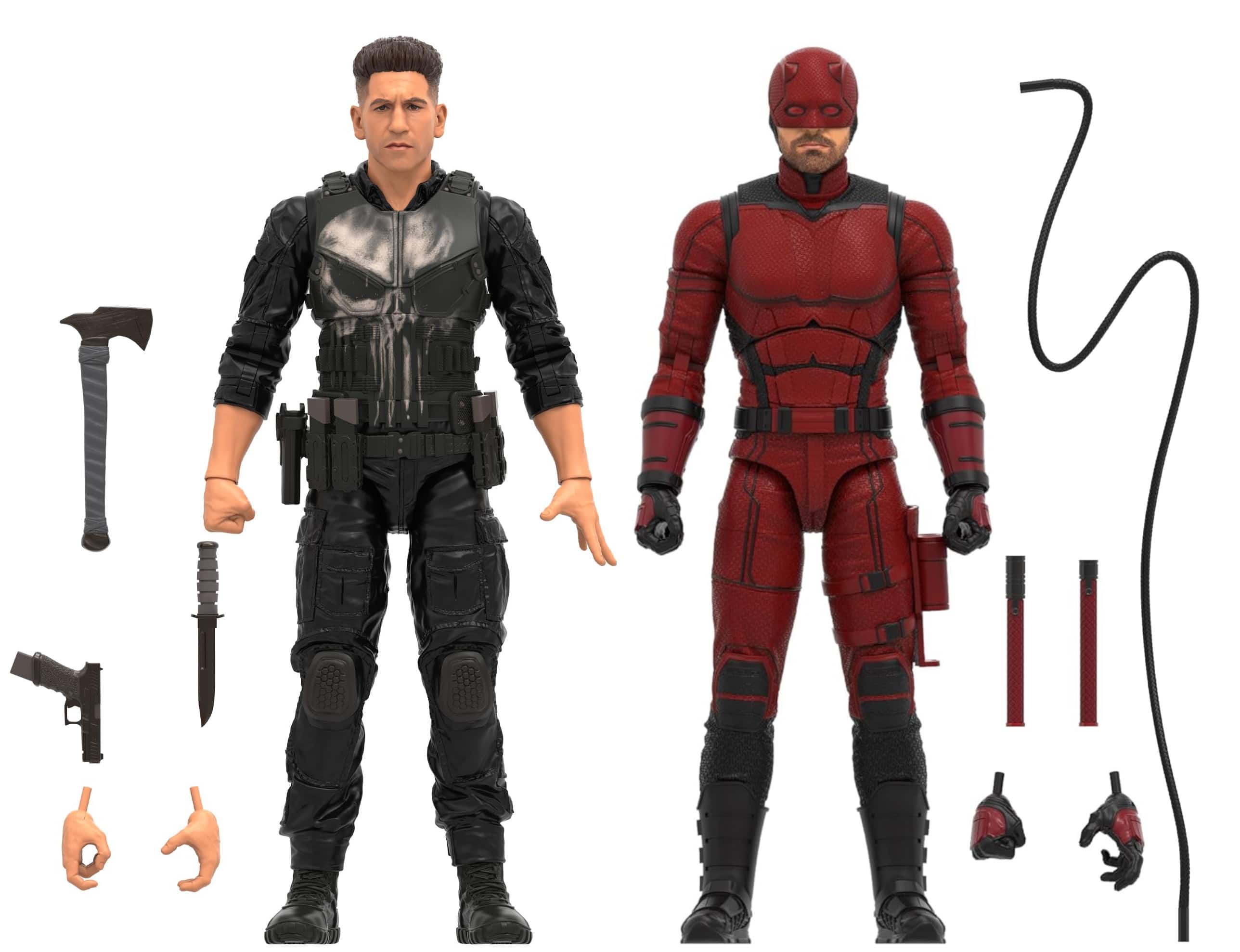 Hasbro - Marvel Legends Born Again Daredevil & Punisher Action Figure Bundle