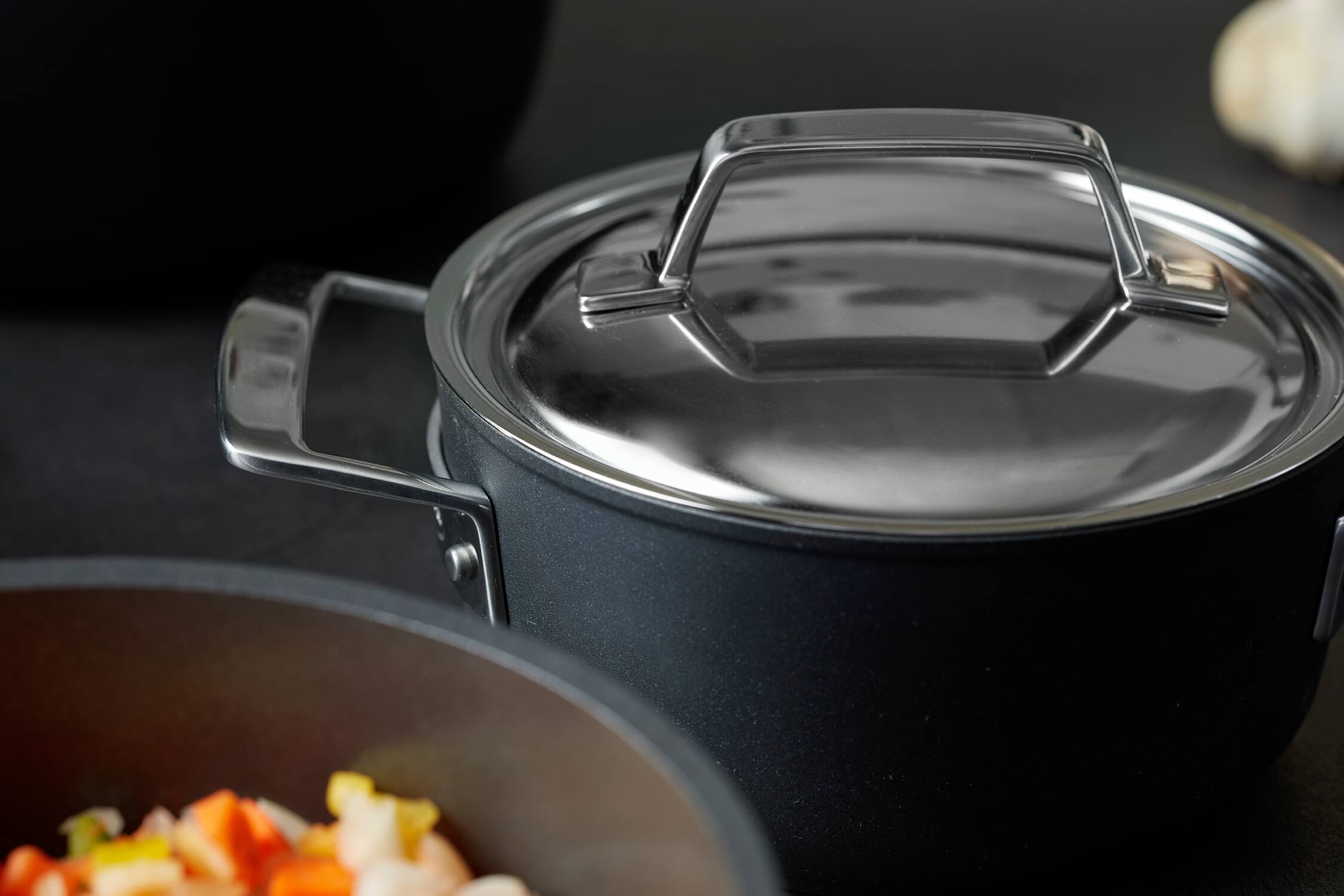 Alt View 5. Demeyere - Demeyere AluPro 4.5-qt Aluminum Nonstick Dutch Oven - Black.